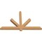 Ekena Millwork Kennewick Timber Gable Bracket, Western Red Cedar, 60"W x 38"H x 3 1/2"D x 3 1/2"F, 15/12 Pitch GBW060X38X0404KEN00SWR - alternate 4